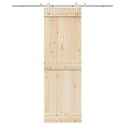 Kit Binari Porta Scorrevole 200 cm Acciaio Inossidabile Argento