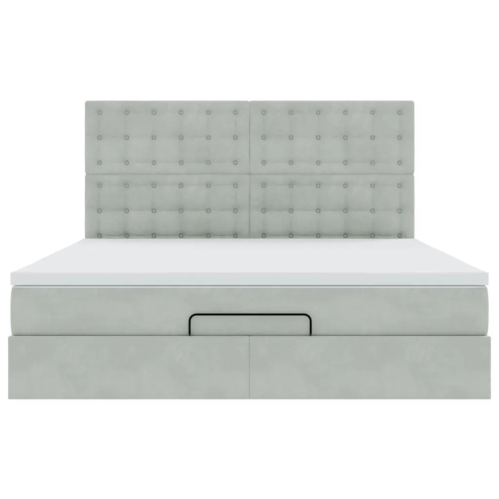 Struttura Letto Pouf con Materassi 180x200 cm Velluto 3313631