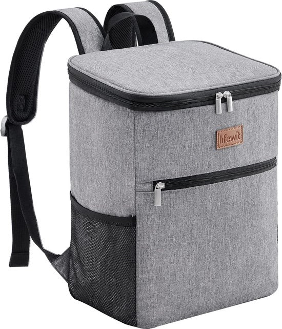 Zak da coperta portatile 24L impermeabile con isolamento termico colore grigio