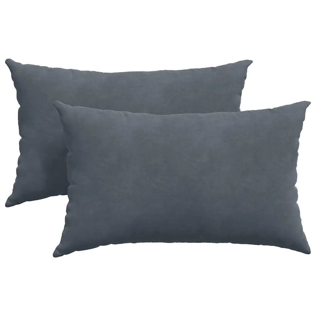 Cuscini da Divano 2 pz-Set di 2 Cuscini per Sofa Grigio scuro 50 x 30 cm 627693