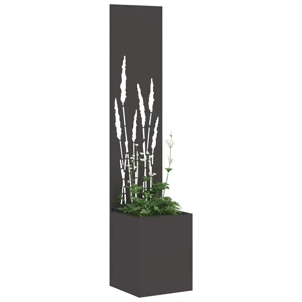 Schermo per privacy in giardino Traforo Nero 32 x 32 x 150 cm 876392