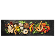Tappeto del soggiorno | Tappeto da Cucina Lavabile Spezie 45x150 cm Velluto