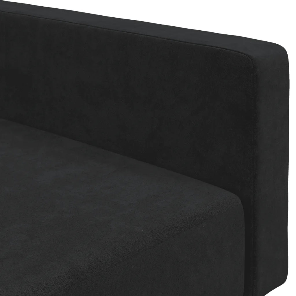 Divano letto | Sof¨¤ letto | Letto singolo a 2 Posti Nero in Velluto