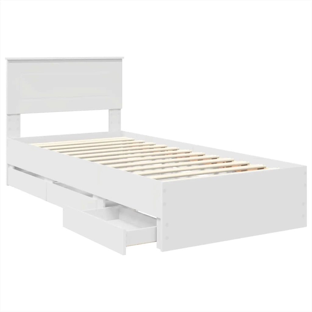 Struttura del letto Bianco 90 x 200 cm Legno Ingegnerizzato 3408026
