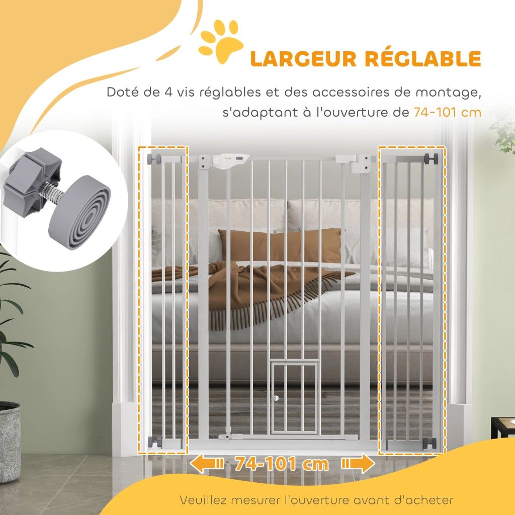 Barriera di Sicurezza per Animali ¨C Minimal ¨C Bianco 104.1xH cm