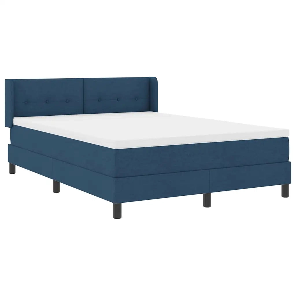 Letto a molle con testiera Blu 200 x 140 cm Tessuto 3341110