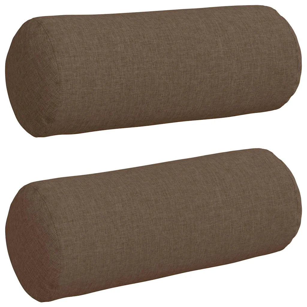 Cuscini a rullo 2 pcs Marrone Ø 15 x 40 cm Tessuto 42014272