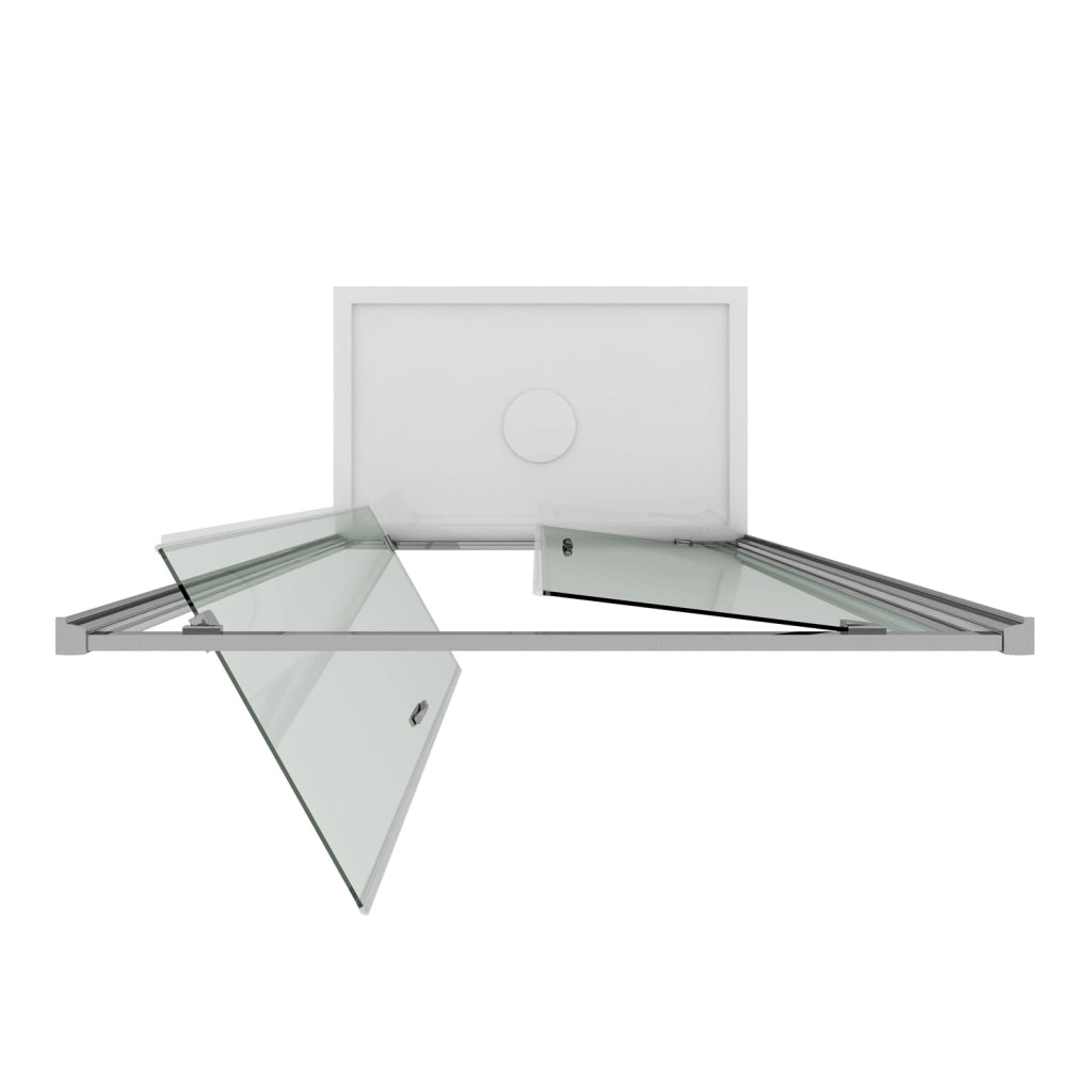 Porta Doccia 130CM H198 Stampato C mod. Cristal 2 Ante