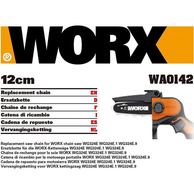 Catena di ricambio 5" per lama da potatura per motosega WORX WG324  28 maglie
