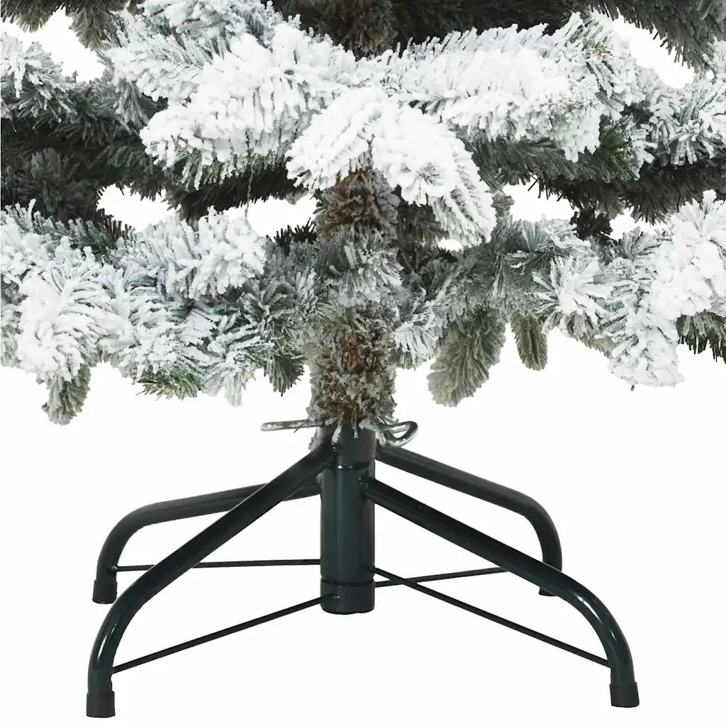 Albero di Natale Artificiale Snodato Foderato di Neve Bianco 42019317