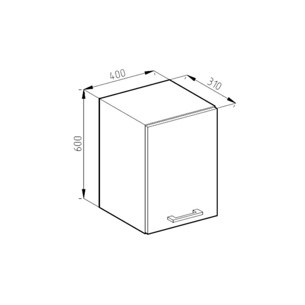 Vicco Pensile da cucina Antracite casa di campagna 40 cm