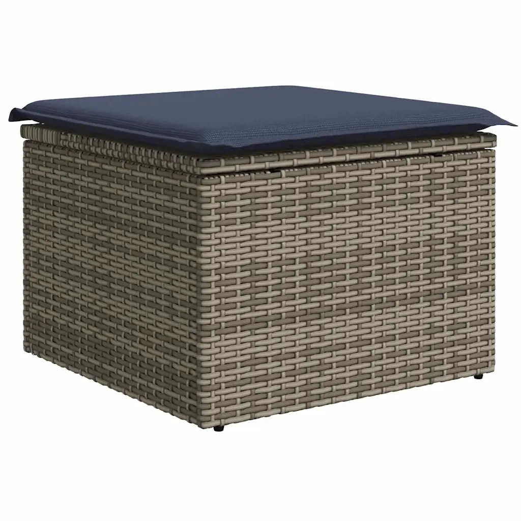 Set Divano da Giardino 9 pz grigio e blu navy 3349499