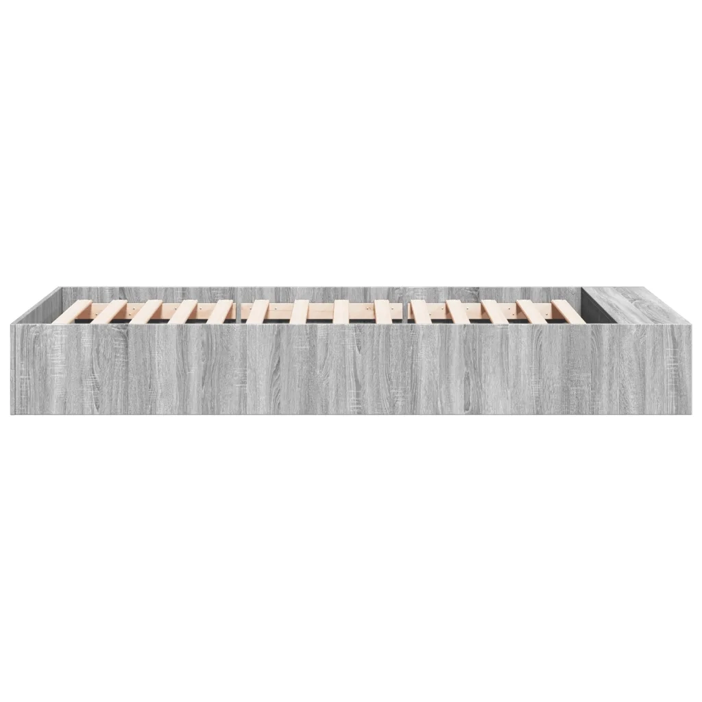 Letto singolo | Letto per adulti | Giroletto Grigio Sonoma 75x190 cm in Legno Multistrato