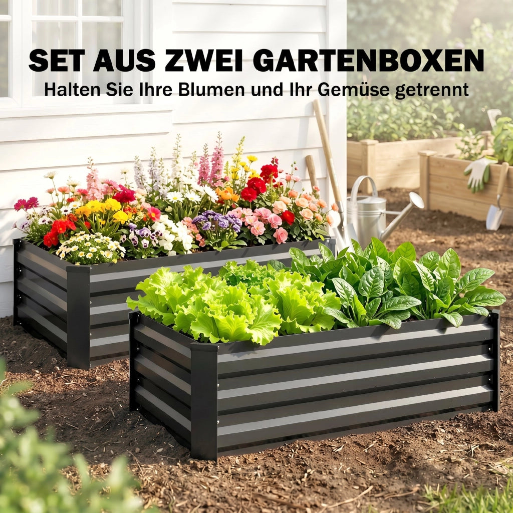 Hochbeet da Giardino ¨C zephmum ¨C Grigio Scuro 100x60x30 cm