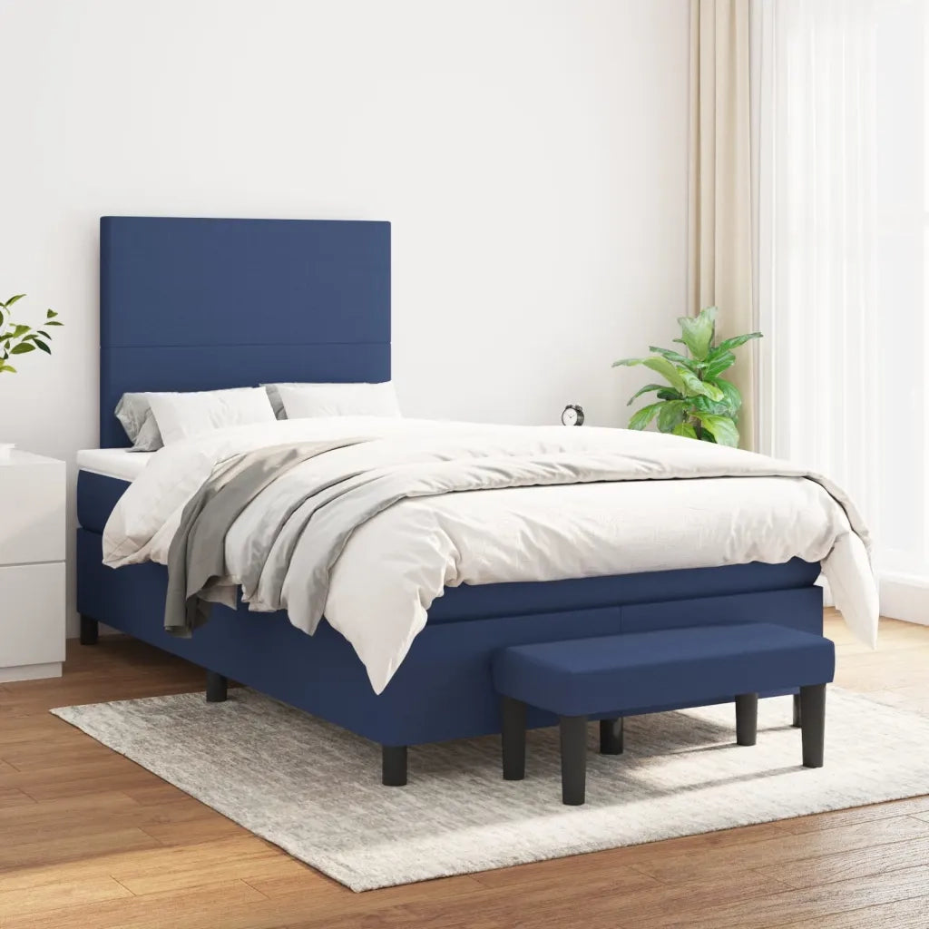 Giroletto a Molle con Materasso Blu 120x200 cm in Tessuto 3136427