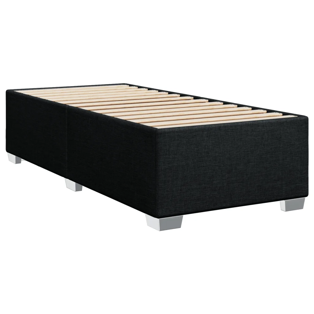 Letto singolo | Letto per adulti | Giroletto senza Materasso Nero 80x200 cm Tessuto