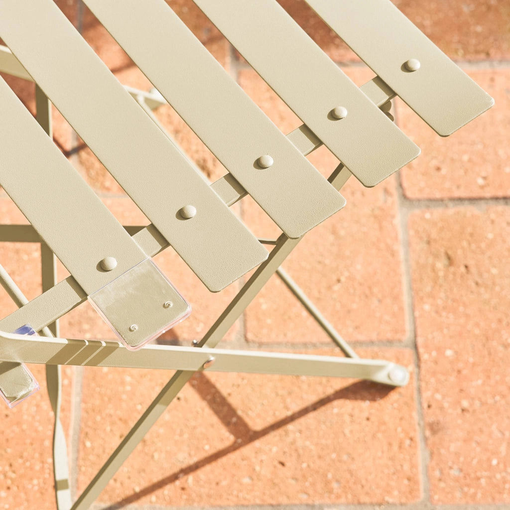 Set tavolo da giardino bistrot pieghevole in acciaio con 2 sedie,