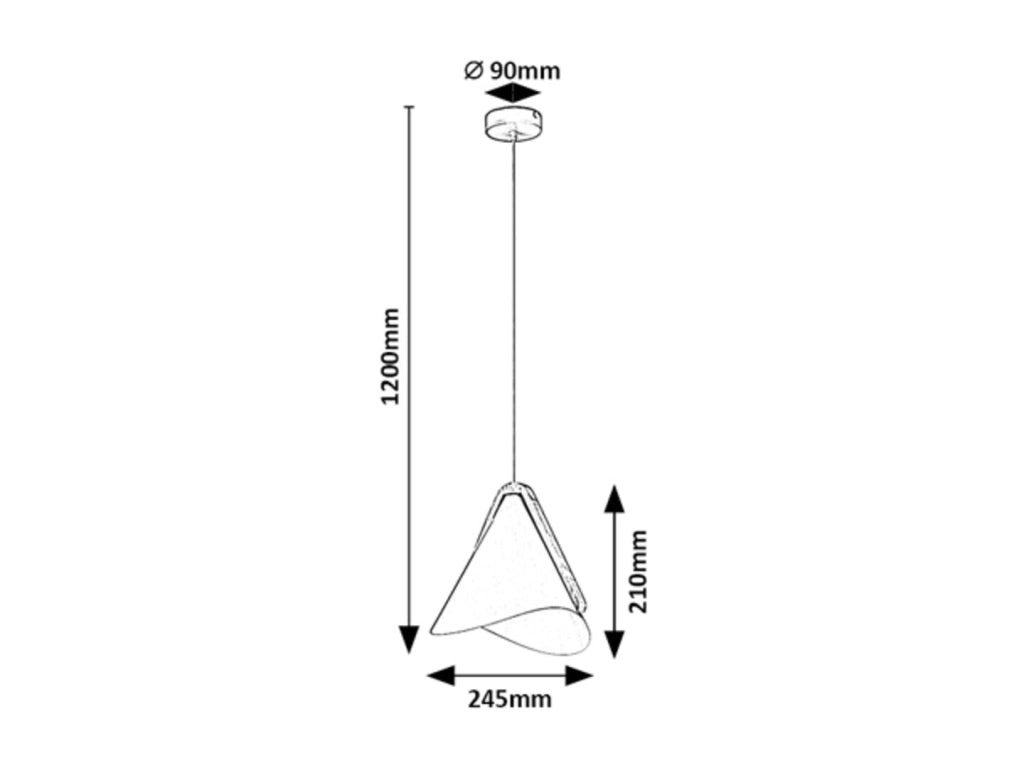 Lampada a sospensione Rabalux Neva grigia E27 120 cm