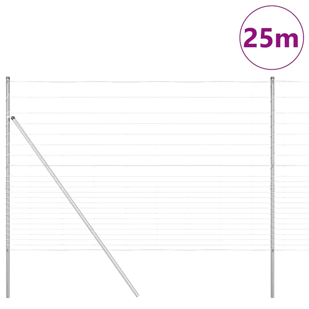 Palo della recinzione Zincato 25 x 1,6 m Acciaio 3351361