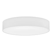 Plafoniera Moderna Pasteri Acciaio Bianco Stoffa 5 Luci E27 Ip20