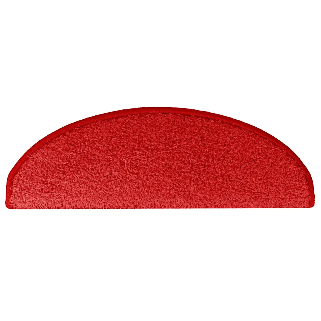Tappetini per scale 30 pz 65x21x4 cm rossi semicircolari grandi 3365819
