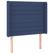 Testiera | Testata ad Orecchio Blu 103x16x118/128 cm in Tessuto