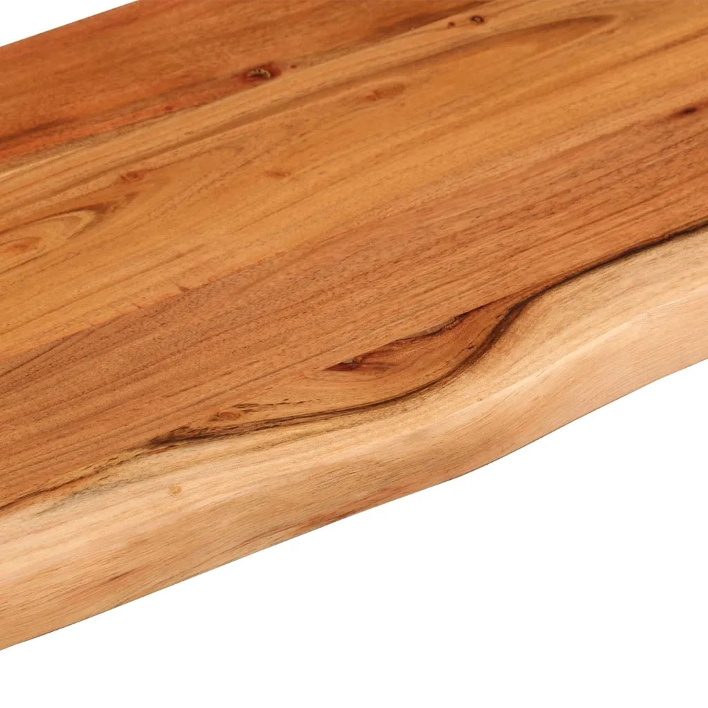 Piano Tavolo 120x40x2,5 cm Rettangolare Legno Acacia Bordi Vivi 370254