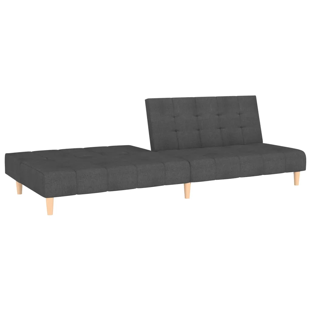 Divano letto | Sof¨¤ letto | Letto singolo a 2 Posti Grigio Scuro in Tessuto