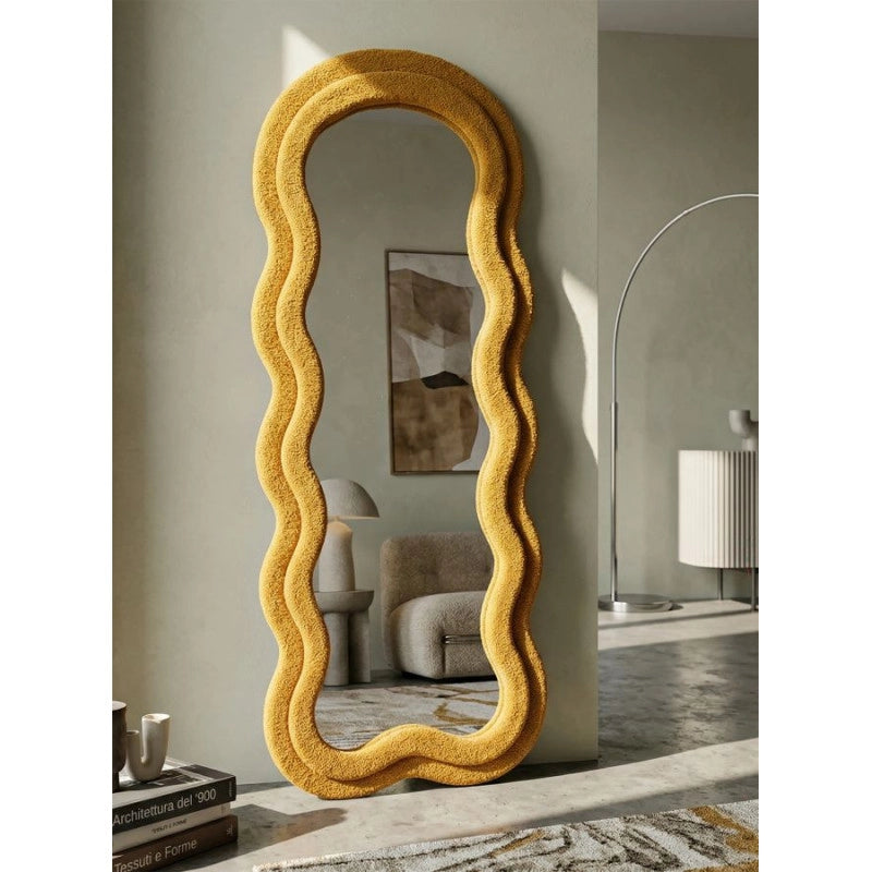 Specchio Da Muro Teddy Senape cm 60x4x160