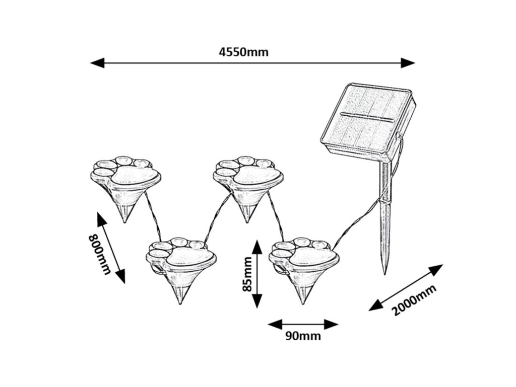 Lampade solari LED da giardino Wigry nere IP44 Rabalux