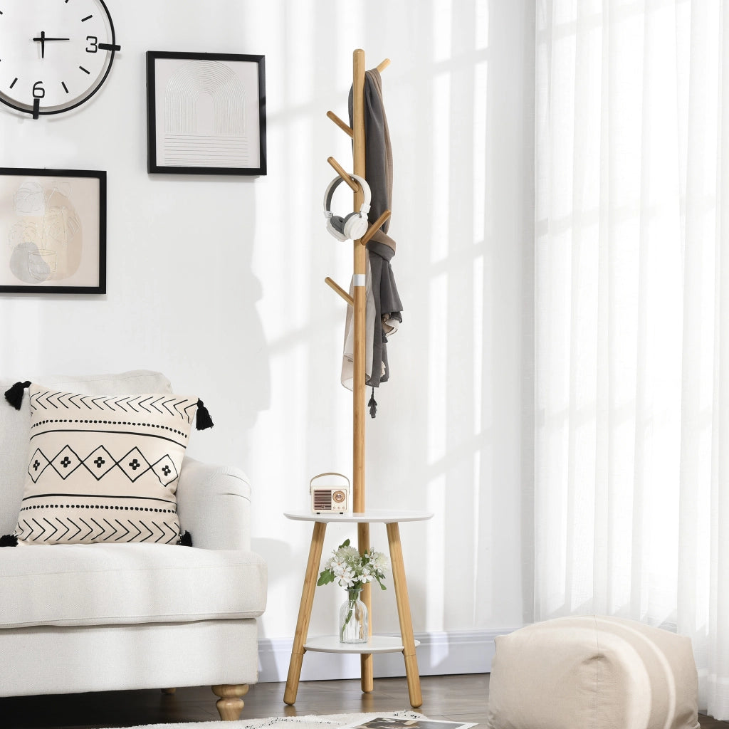 Appendiabiti con scaffale ¨C Minimal ¨C in bamb¨´ 39.5x39.5x171 cm