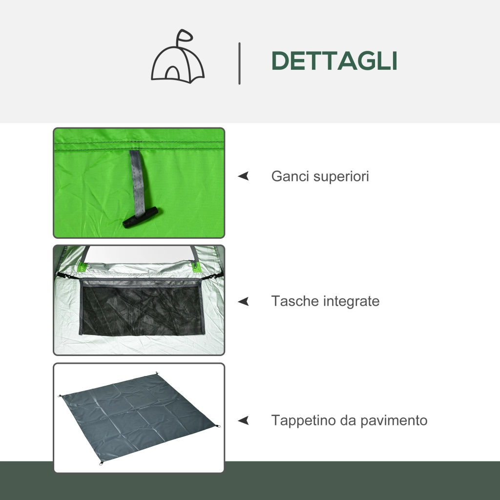 Tenda Doccia Esterna ¨C Minimal ¨C Verde 126x124x189cm