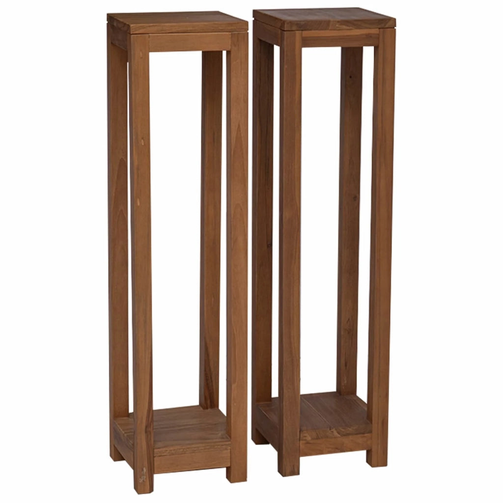Supporto per piante 2 pz Naturale 25 x 25 x 100 cm 42026906