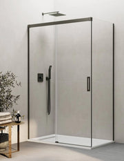 Box doccia THALASSA (BASIC) 1+1 con lato fisso laterale 120x100 cm Titanio vetro trasparente