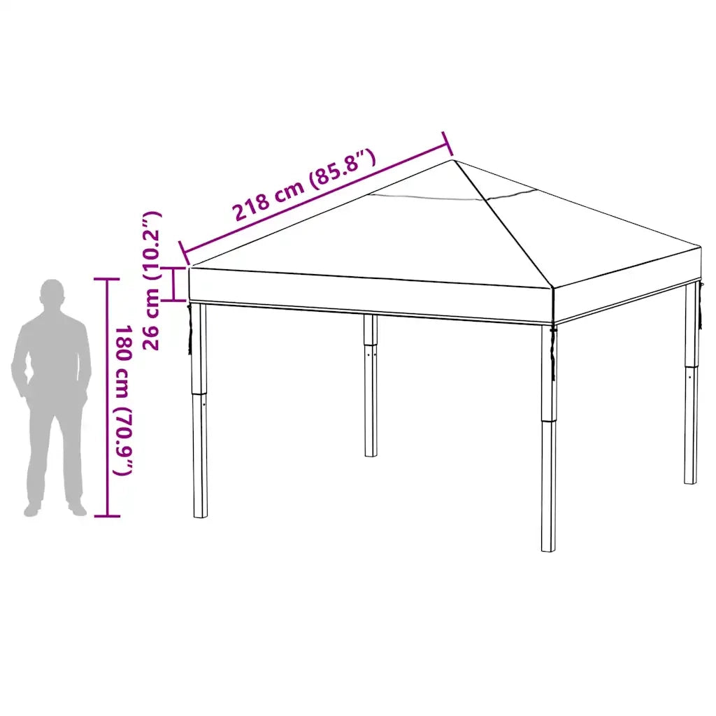 Sostituzione Copertura Gazebo Trasparente 300 x 300 x 26 cm PVC CFW8234608