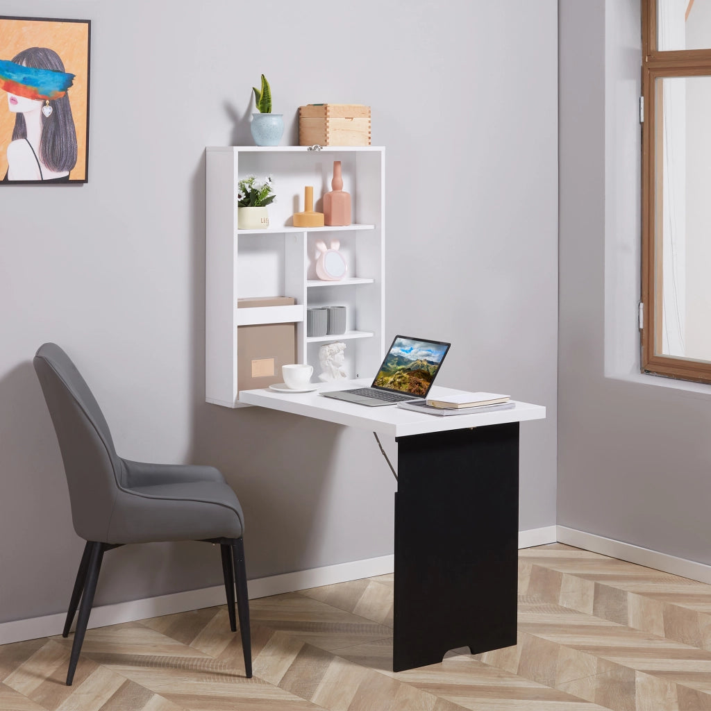 Scrivania a muro pieghevole ¨C zephmum ¨C MDF bianco