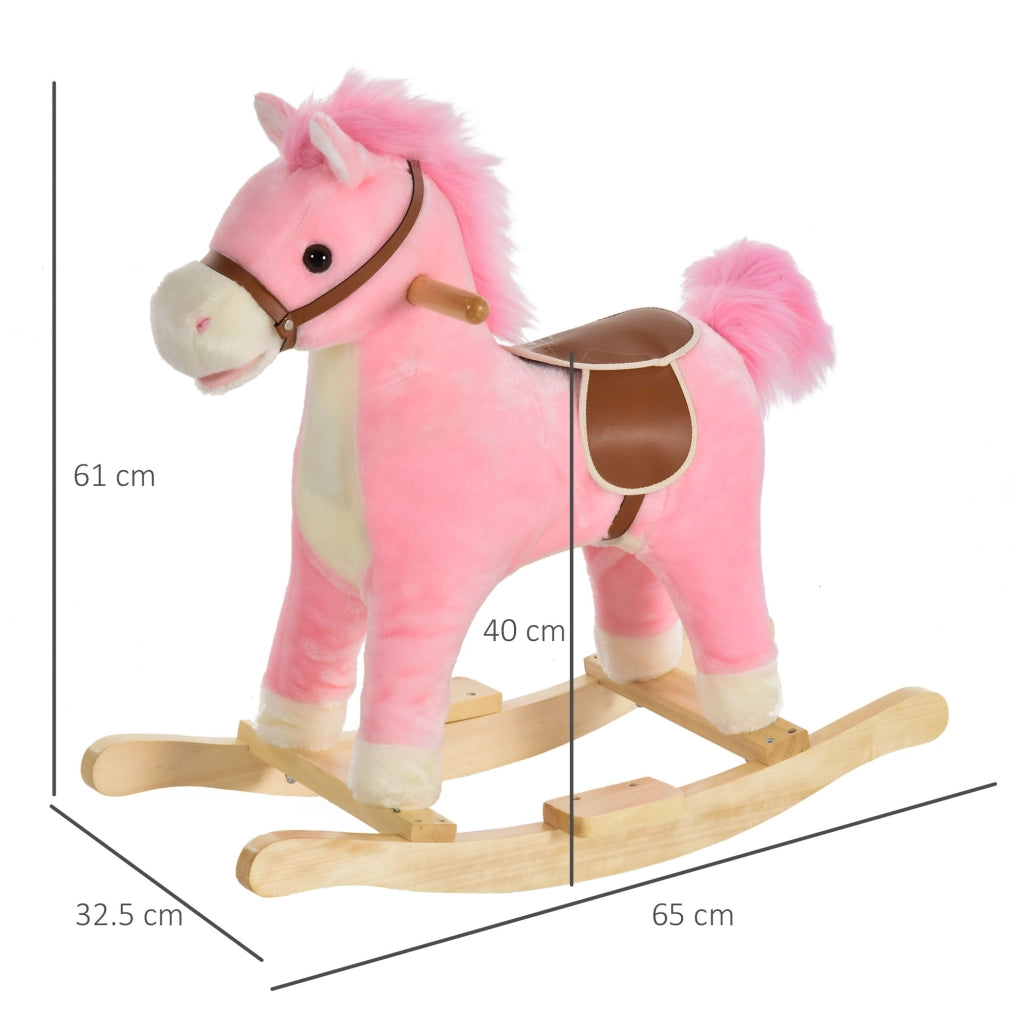 Cavallo a Dondolo per Bambini con Suoni ¨C Minimal ¨C Rosa