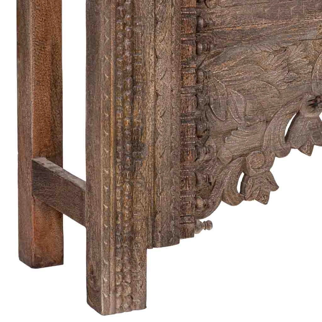 Mobile da ingresso legno marrone artigianale 150x38x90 cm