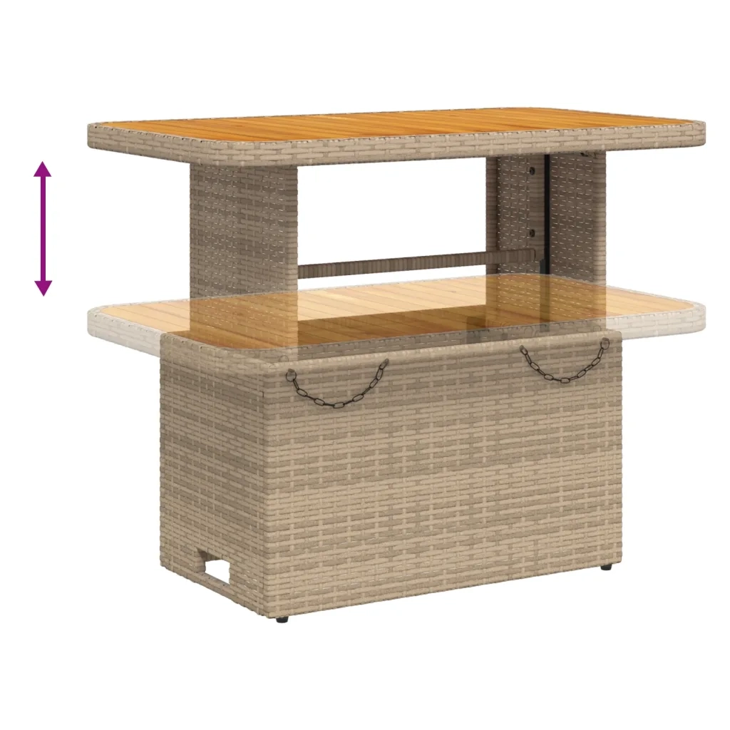 Set da Pranzo da Giardino 4 pz con Cuscini Beige in Polyrattan 3277420