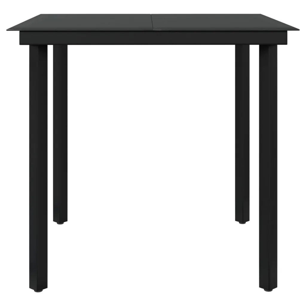 Set da Pranzo da Giardino 3 pz | Set Salotto da Giardino con Cuscini Nero