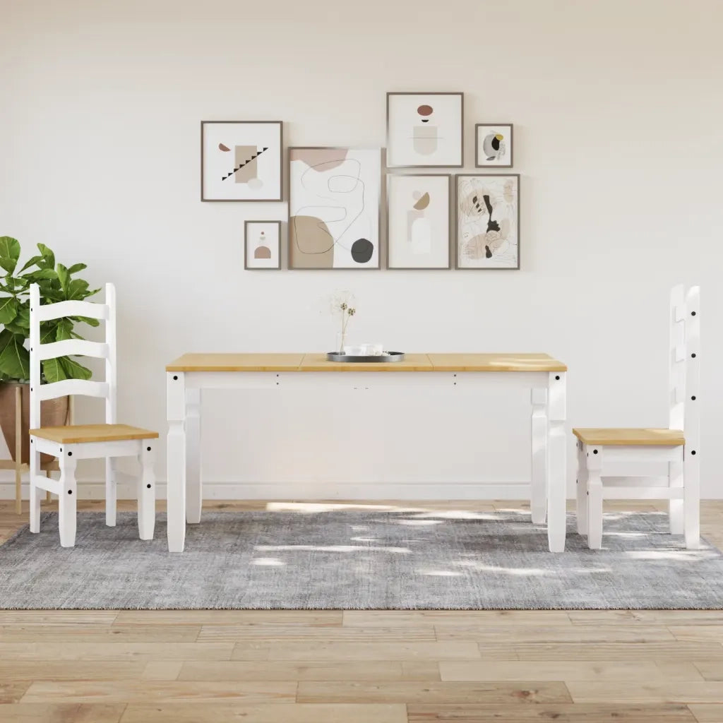 Tavolo da Pranzo | Tavolo da cucina Corona 160x80x75 cm in Legno Massello di Pino