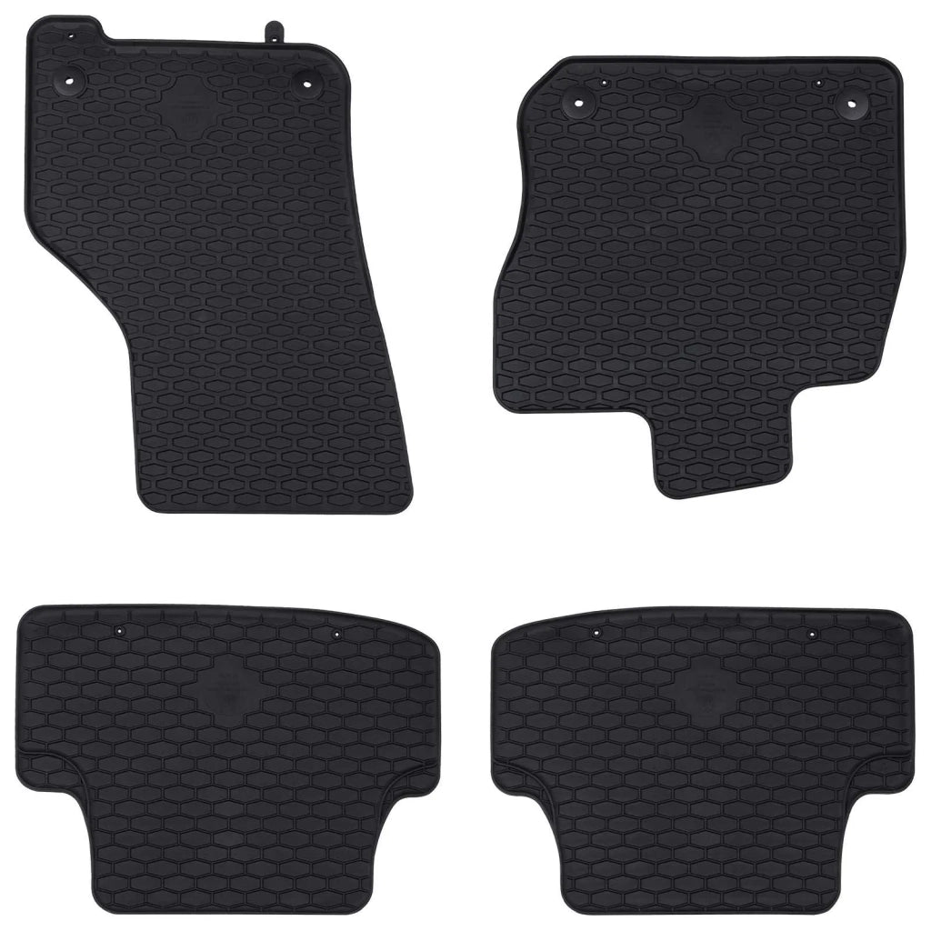 Tappetino per Auto 4 pz Nero Gomma CFW2851889