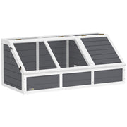 Gabbia recinto per animali piccoli tartaruga in legno con coperchio apribile 2 spazi ¨C Xylo ¨C Grigio