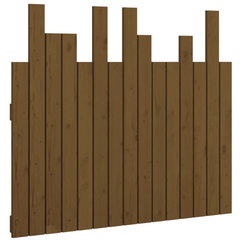 Testiera da Parete-Testiera a Muro-Testata Decorativa Ambra 95,5x3x80 cm in Legno Massello di Pino