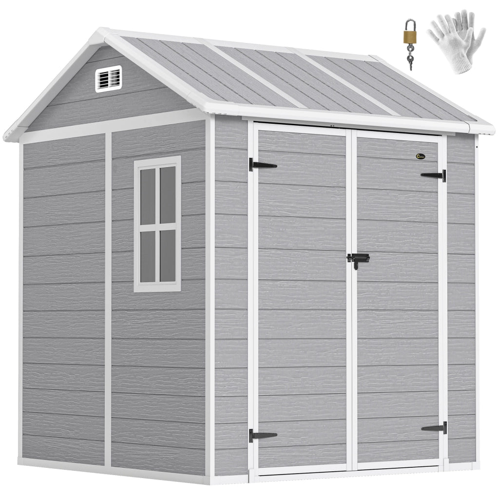Casetta da Giardino ¨C Minimal ¨C Plastica Grigio 123x89x120