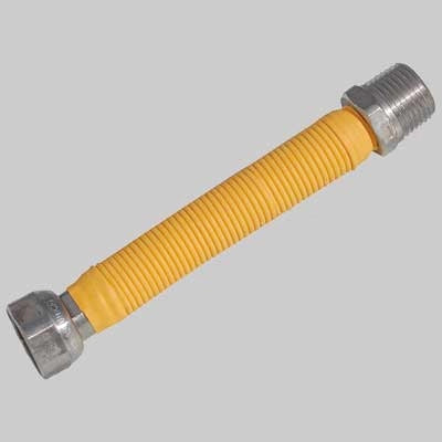 FLESSIBILE INOX RIVESTITO PER GAS MF  1/2 130  220 mm     MADE IN ITALY