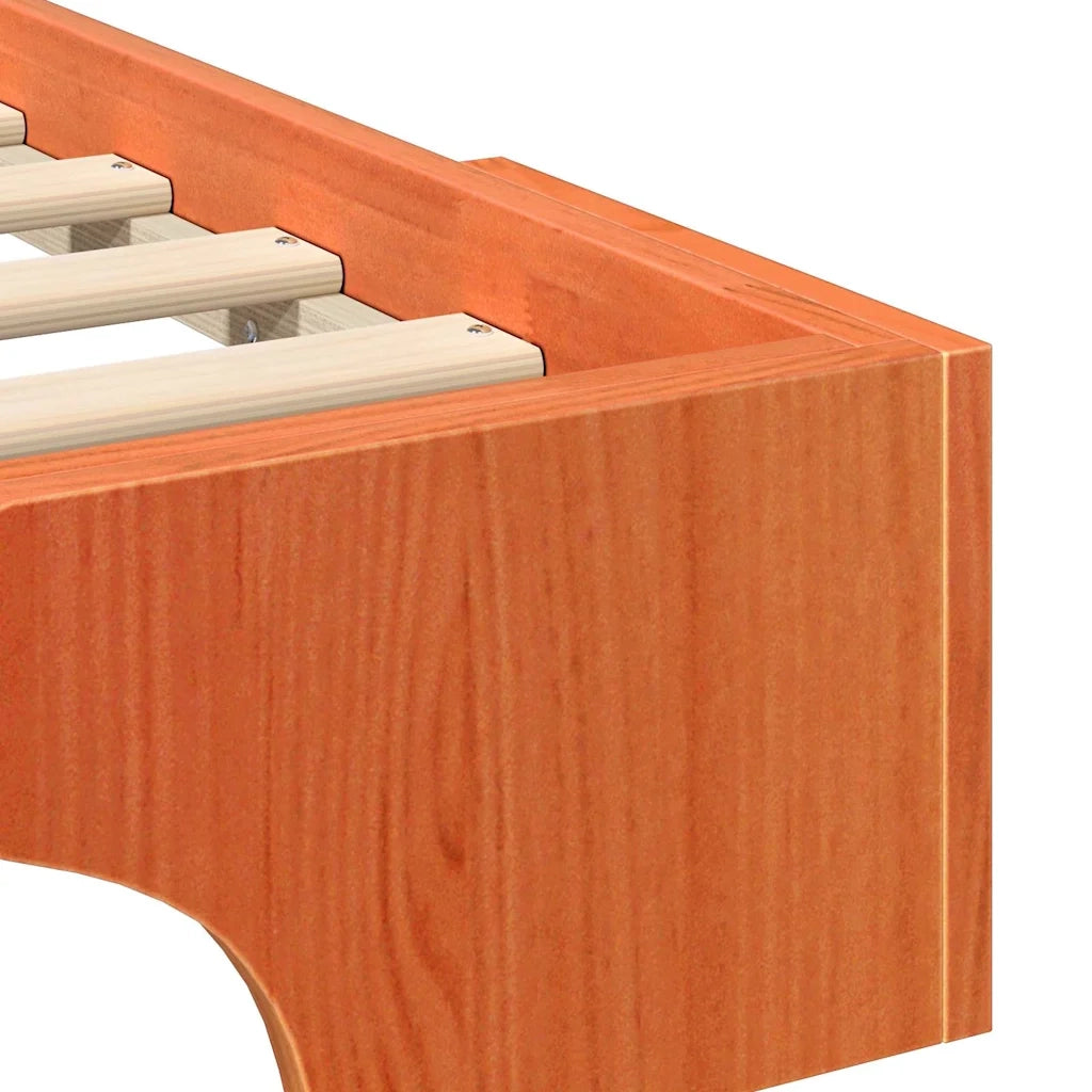 Letto singolo | Letto per adulti | Struttura del letto Marrone 80 x 210 cm Pino massello