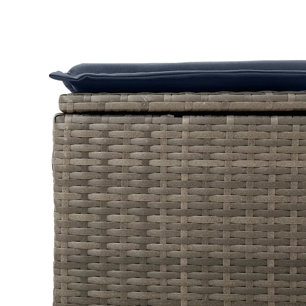 Set Divano Giardino 2 pz con Cuscini Grigio Polyrattan Acacia 3328684