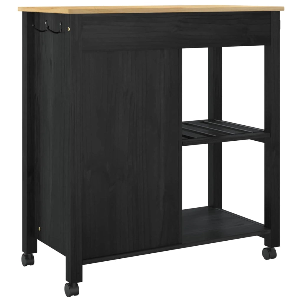 Carrello da Cucina MONZA Nero 84 x 40 x 88,5 cm 42027043
