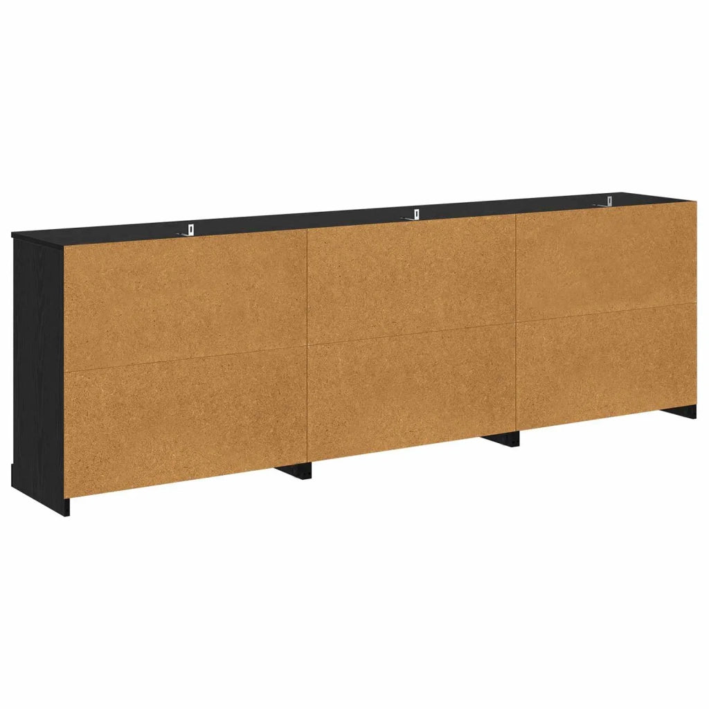 Sideboards con cassetto 3 pcs Rovere Nero 210 x 35,5 x 67,5 cm 3402649